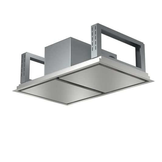 FORNO Arezzo 44-Inch Recessed Ceiling Range Hood, Dual Motors, 1200 CFM, Hybrid Filters, Remote Control - Forno Appliances