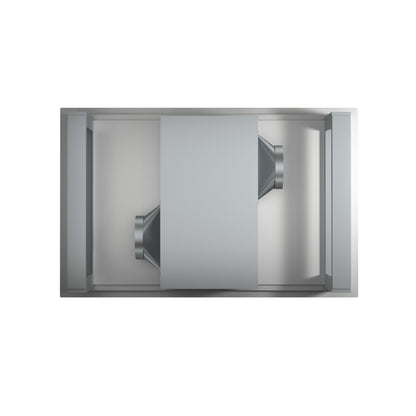 FORNO Arezzo 44-Inch Recessed Ceiling Range Hood, Dual Motors, 1200 CFM, Hybrid Filters, Remote Control - Forno Appliances