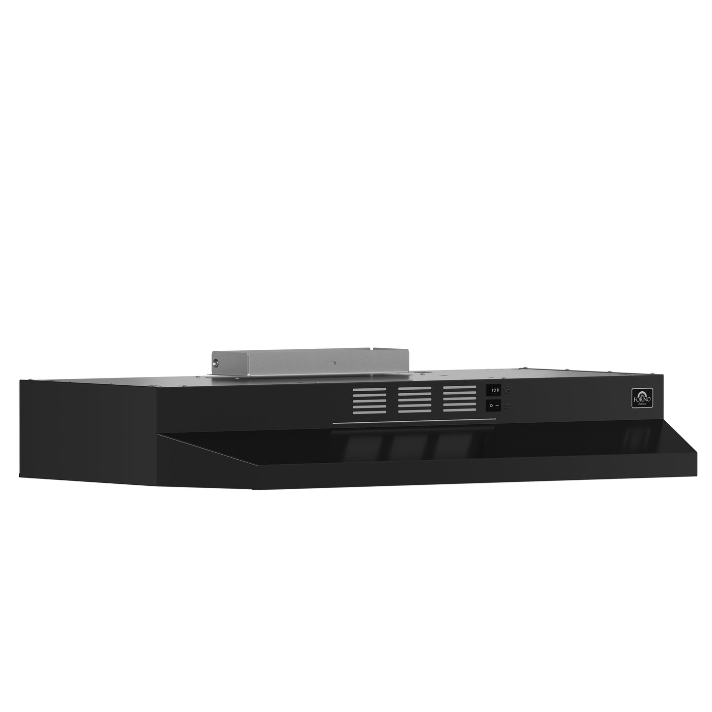 Forno Cappa 30-Inch Under Cabinet Range Hood, Black, 200 CFM, Convertible, LED Lighting - Forno Appliances