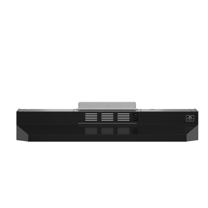 Forno Cappa 30-Inch Under Cabinet Range Hood, Black, 200 CFM, Convertible, LED Lighting - Forno Appliances