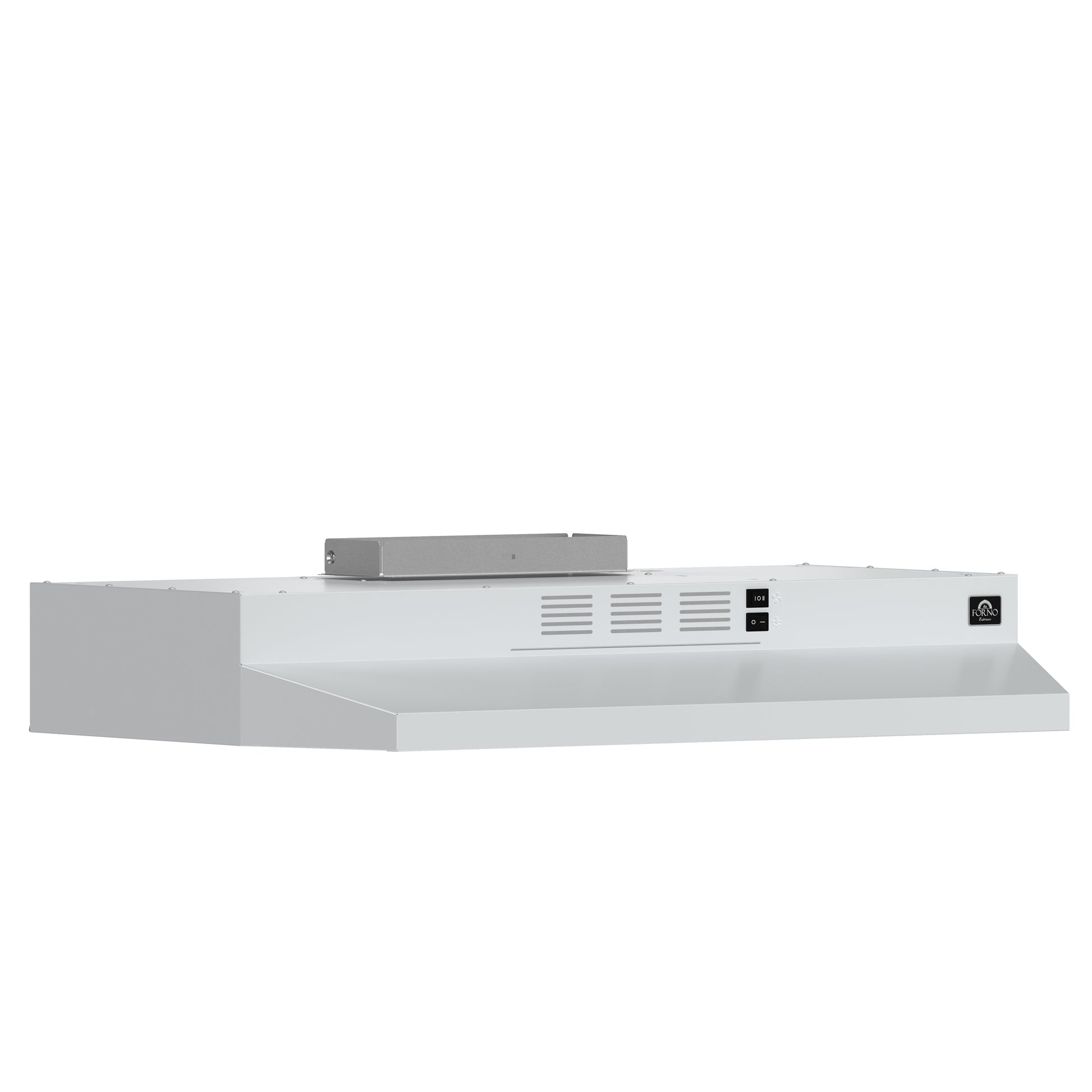 Forno Cappa 30-Inch Under Cabinet Range Hood, White, 200 CFM, Convertible, LED Lighting - Forno Appliances