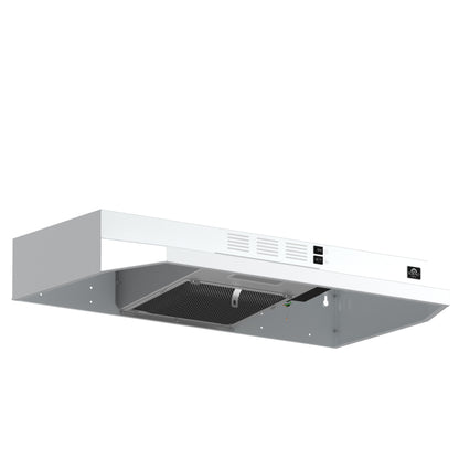 Forno Cappa 30-Inch Under Cabinet Range Hood, White, 200 CFM, Convertible, LED Lighting - Forno Appliances