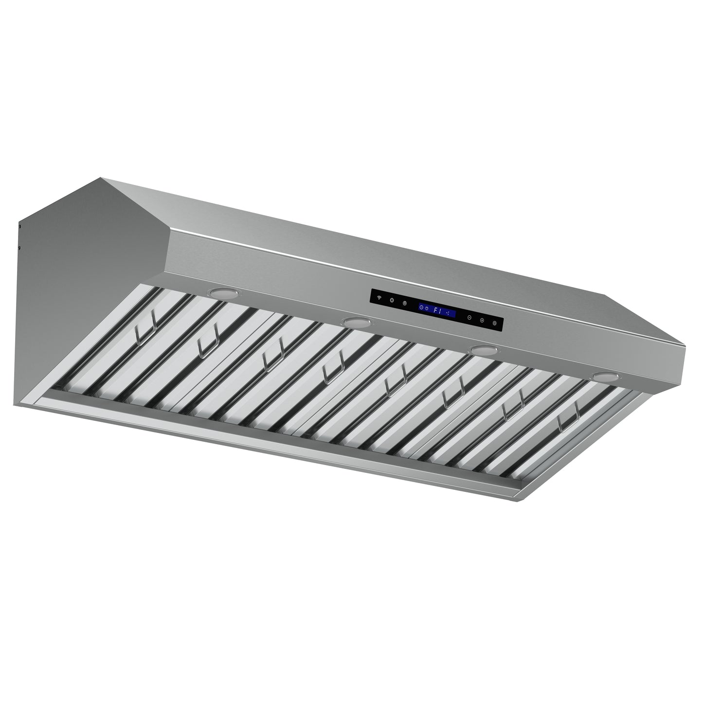 Forno Palazzo 48-Inch Wall Mounted Range Hood, Stainless Steel, Heavy Duty Baffle Filters, Remote Control - Forno Appliances