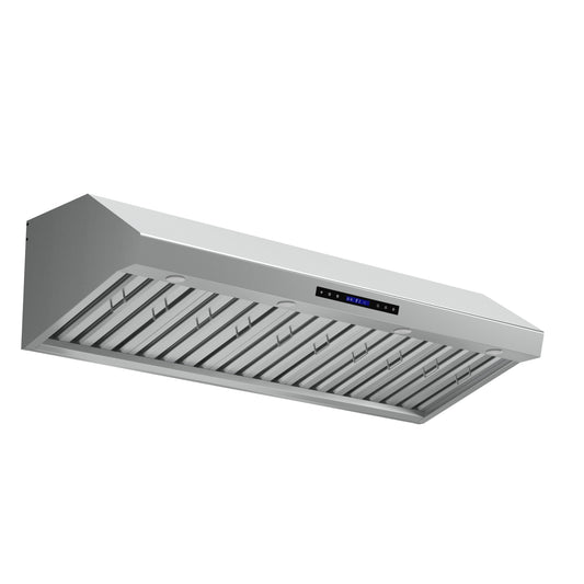 Forno Palazzo 60-Inch Wall Mounted Range Hood, Stainless Steel, Heavy Duty Baffle Filters, Remote Control - Forno Appliances