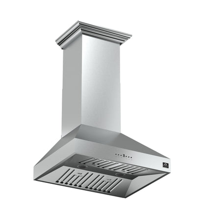 Forno Orvieto 30-Inch Wall Mount Range Hood, LED Lighting, Heavy Duty, Stainless Steel - Forno Appliances