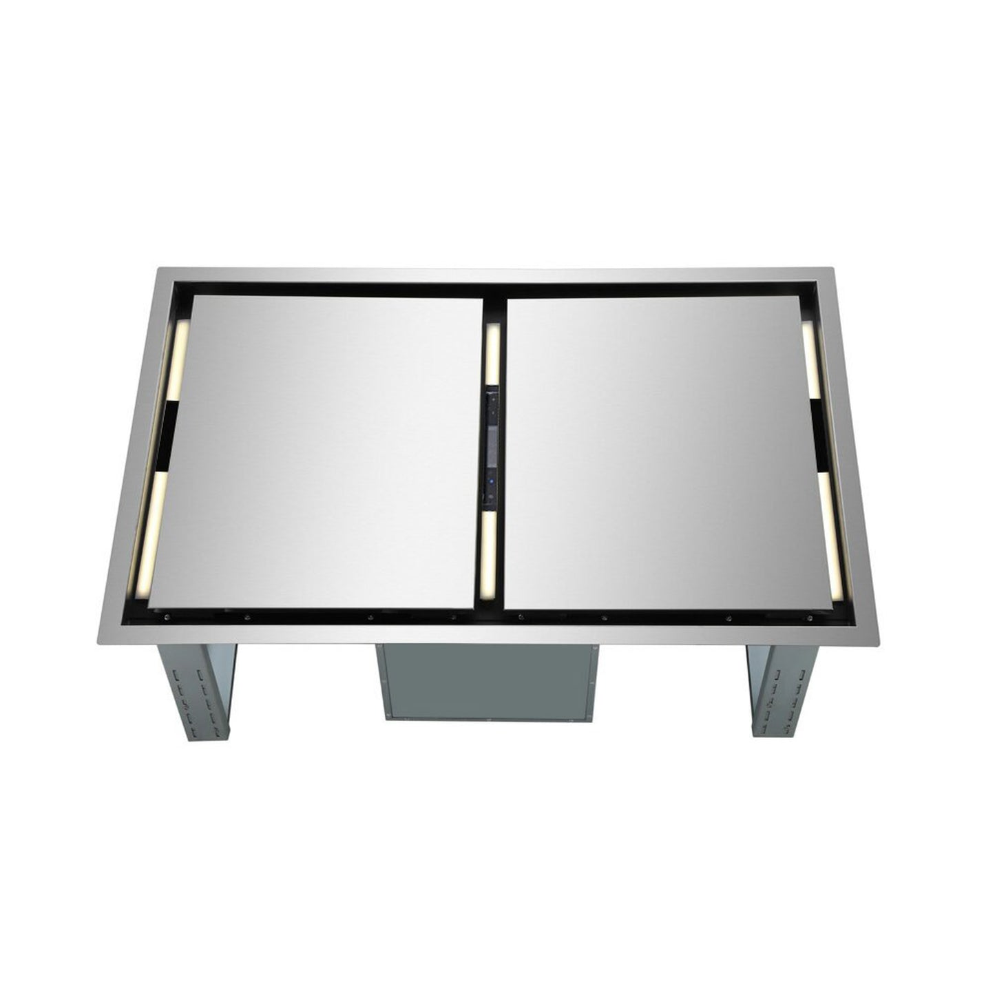 FORNO Arezzo 44-Inch Recessed Ceiling Range Hood, Dual Motors, 1200 CFM, Hybrid Filters, Remote Control - Forno Appliances