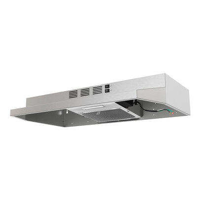 Forno Cappa 30-Inch Under Cabinet Range Hood, Stainless Steel, 200 CFM, Convertible, LED Lighting - Forno Appliances