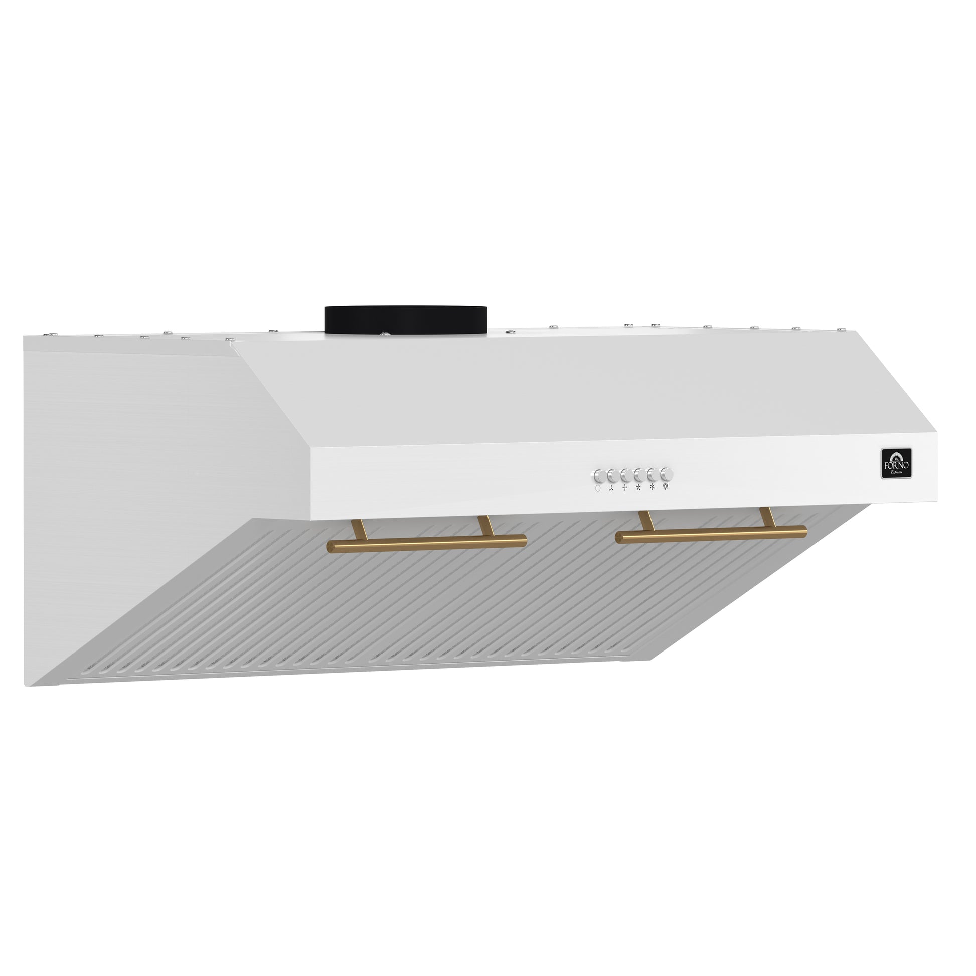 Forno Bari Espresso 30-Inch Under Cabinet Range Hood, White, 600 CFM, LED Lighting, Dishwasher-Safe Baffle Filters, 3-Speed Fan Control - Forno Appliances