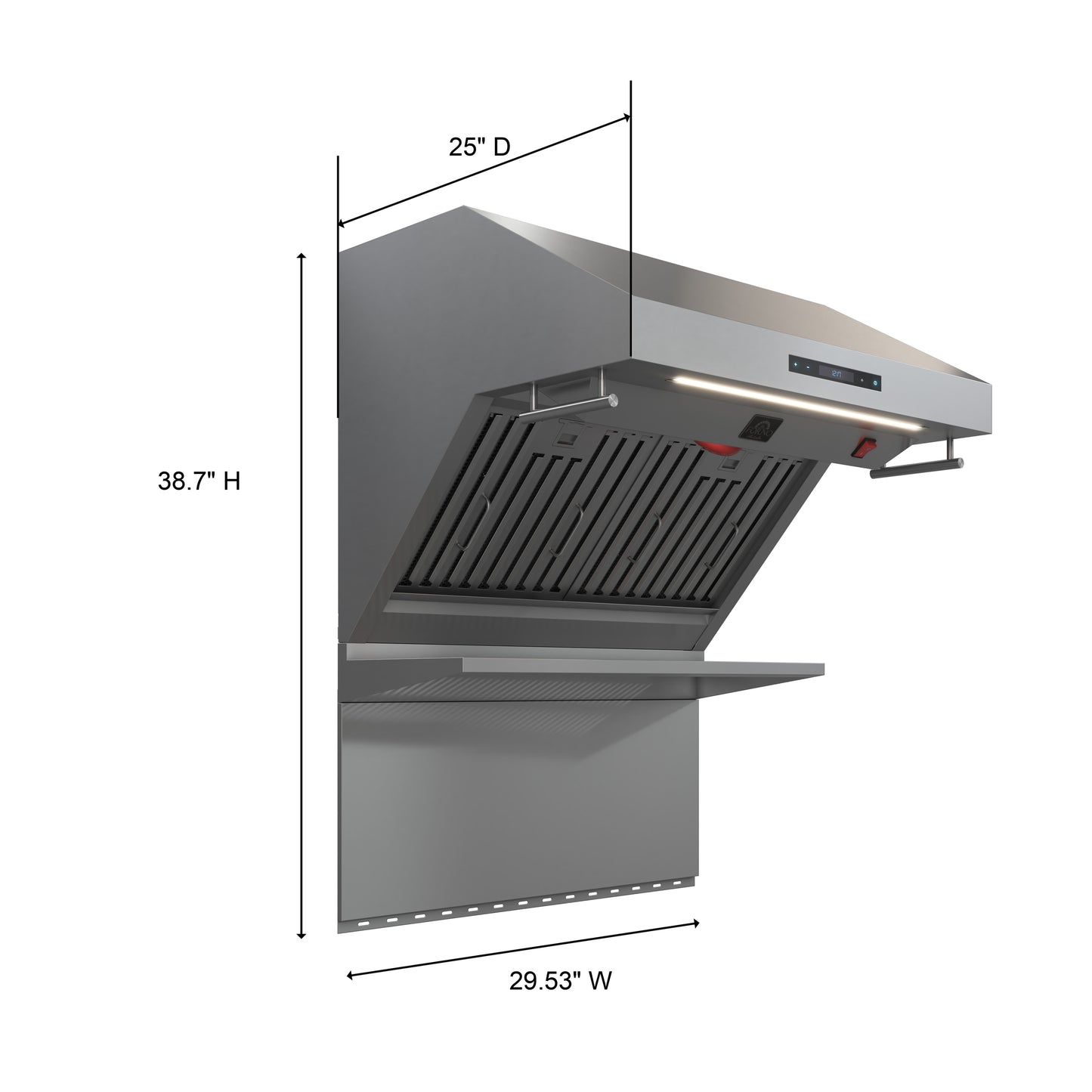 Forno Savona 30-Inch Wall Mount Range Hood, Baffle Filters, Backsplash Included - Forno Appliances