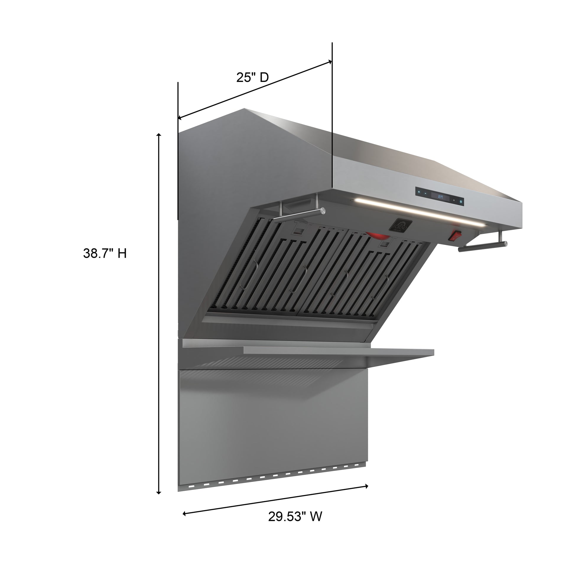 Forno Savona 30-Inch Wall Mount Range Hood, Baffle Filters, Backsplash Included - Forno Appliances