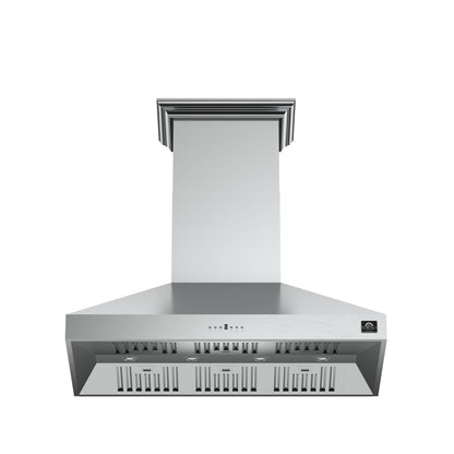 Forno Orvieto 48-Inch Wall Mount Range Hood, LED Lighting, Heavy Duty, Stainless Steel - Forno Appliances