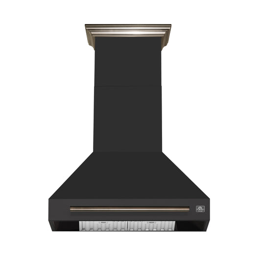 Forno Aria 30 Inch Wall-Mounted Range Hood in Black - Forno Appliances