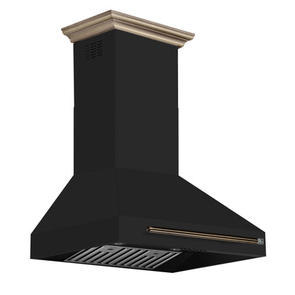 Forno Aria 30 Inch Wall-Mounted Range Hood in Black - Forno Appliances