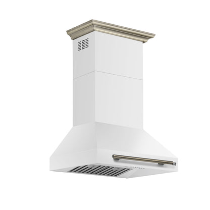 Forno Aria 30 Inch Wall-Mounted Range Hood in White - Forno Appliances