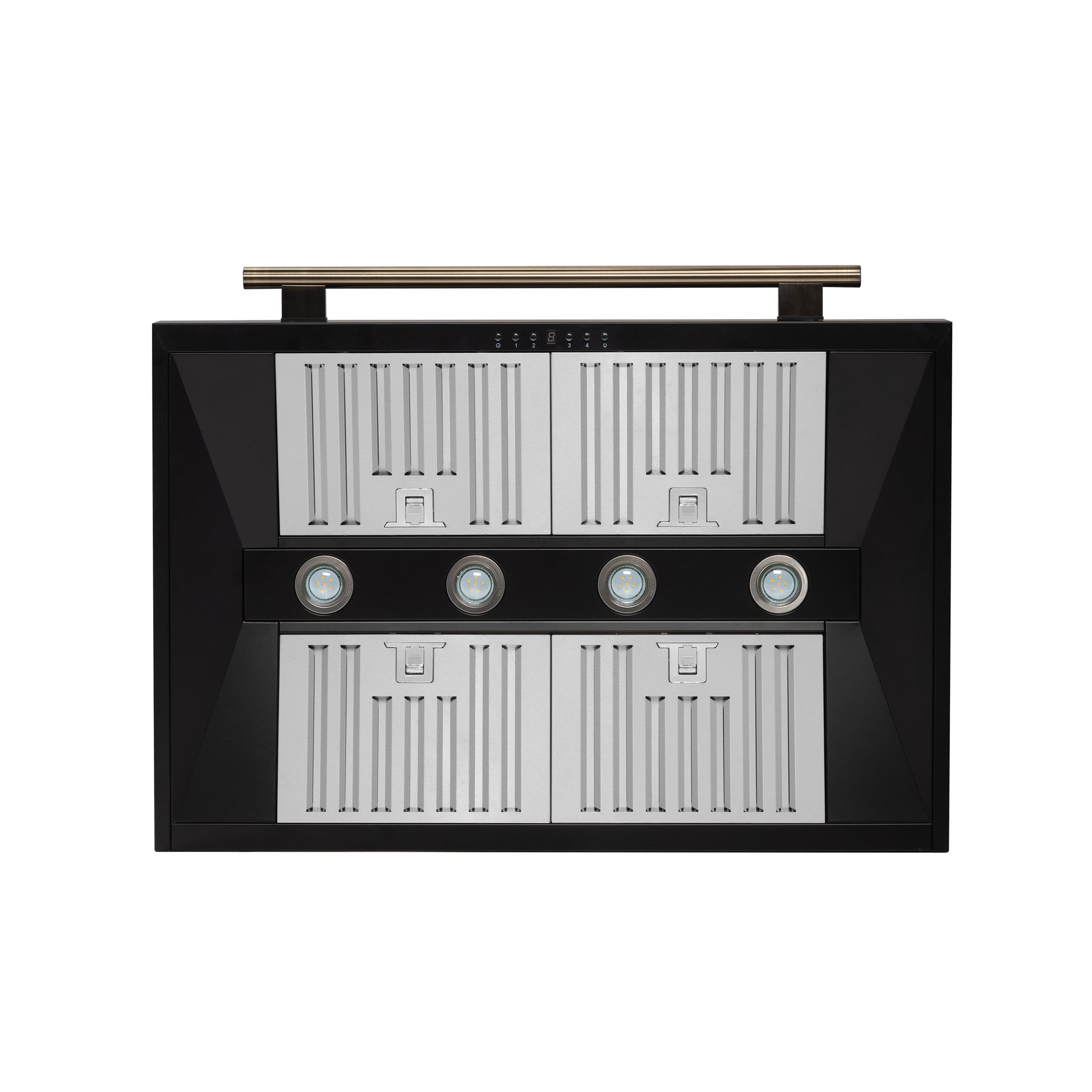 Forno Aria 36 Inch Wall-Mounted Range Hood in Black - Forno Appliances