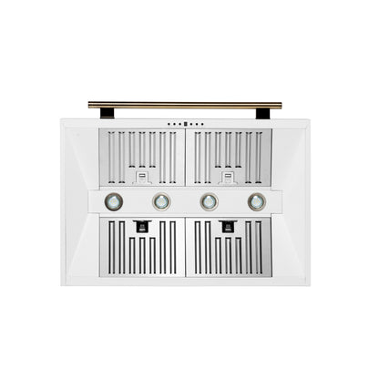 Forno Aria 36 Inch Wall-Mounted Range Hood in White - Forno Appliances