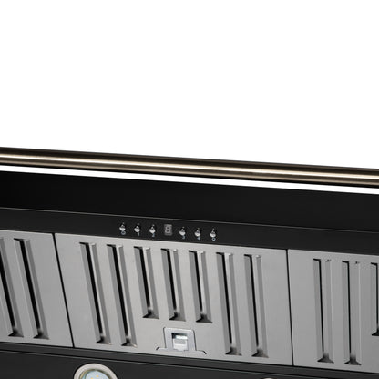 Forno Aria 48 Inch Wall-Mounted Range Hood in Black - Forno Appliances