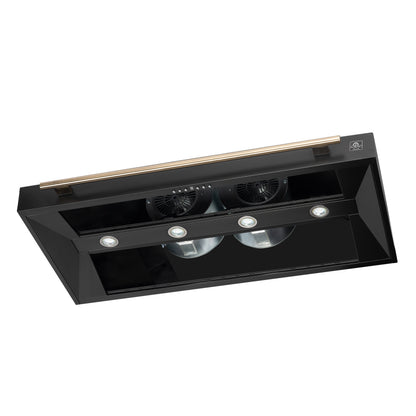 Forno Aria 48 Inch Wall-Mounted Range Hood in Black - Forno Appliances