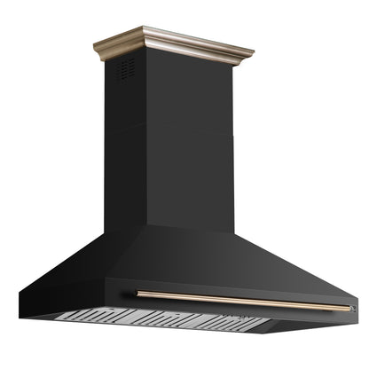 Forno Aria 48 Inch Wall-Mounted Range Hood in Black - Forno Appliances