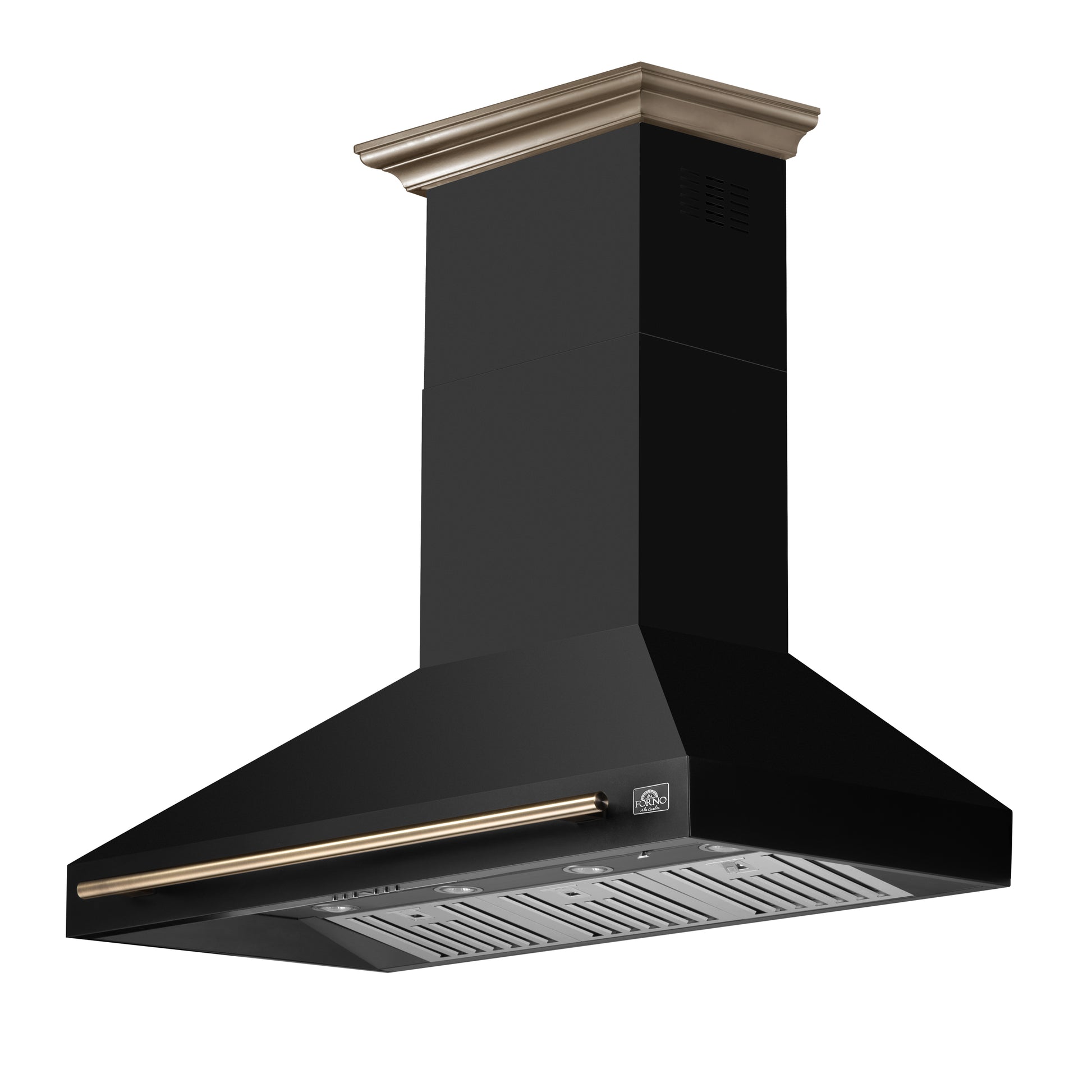 Forno Aria 48 Inch Wall-Mounted Range Hood in Black - Forno Appliances