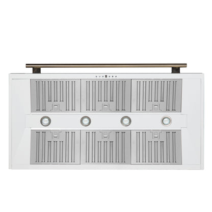 Forno Aria 48 Inch Wall-Mounted Range Hood in White - Forno Appliances