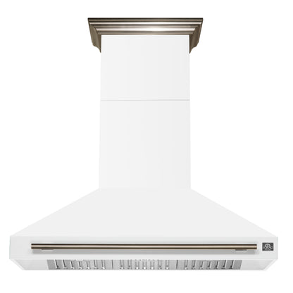 Forno Aria 48 Inch Wall-Mounted Range Hood in White - Forno Appliances
