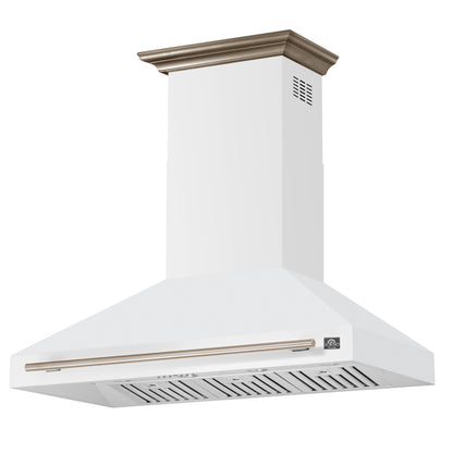 Forno Aria 48 Inch Wall-Mounted Range Hood in White - Forno Appliances