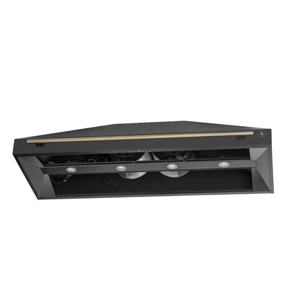 Forno Aria 60 Inch Wall-Mounted Range Hood in Black - Forno Appliances