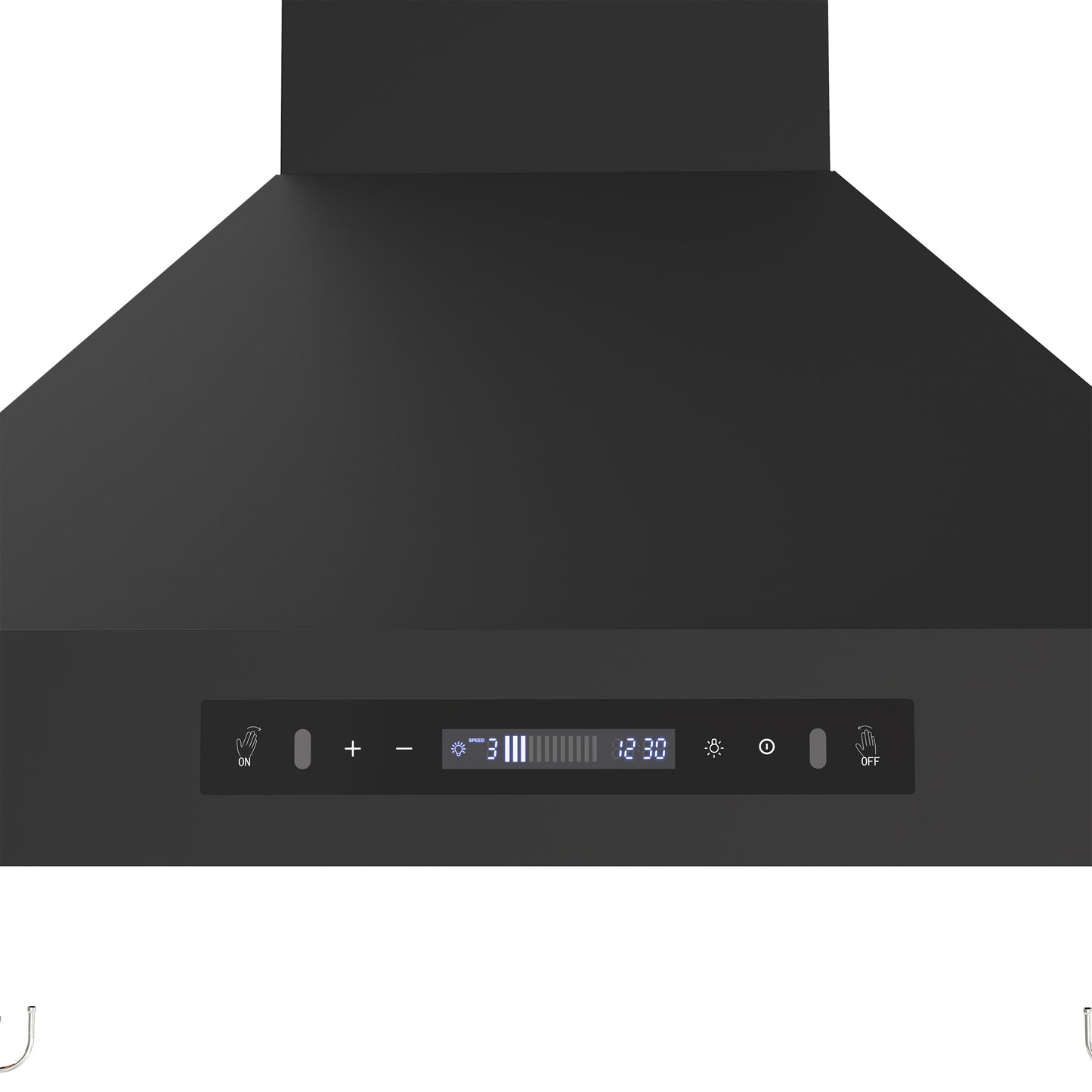 Forno Venezia 30 Inch Wall-Mounted Range Hood in Black with Touch Controls and Baffle Filters - Forno Appliances