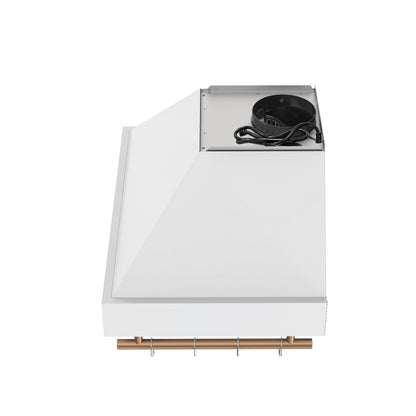 Forno Venezia 30 Inch Wall-Mounted Range Hood in White with Touch Controls and Baffle Filters - Forno Appliances