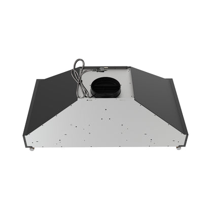 Forno Venezia 36 Inch Wall-Mounted Range Hood in Black with Touch Controls and Baffle Filters - Forno Appliances