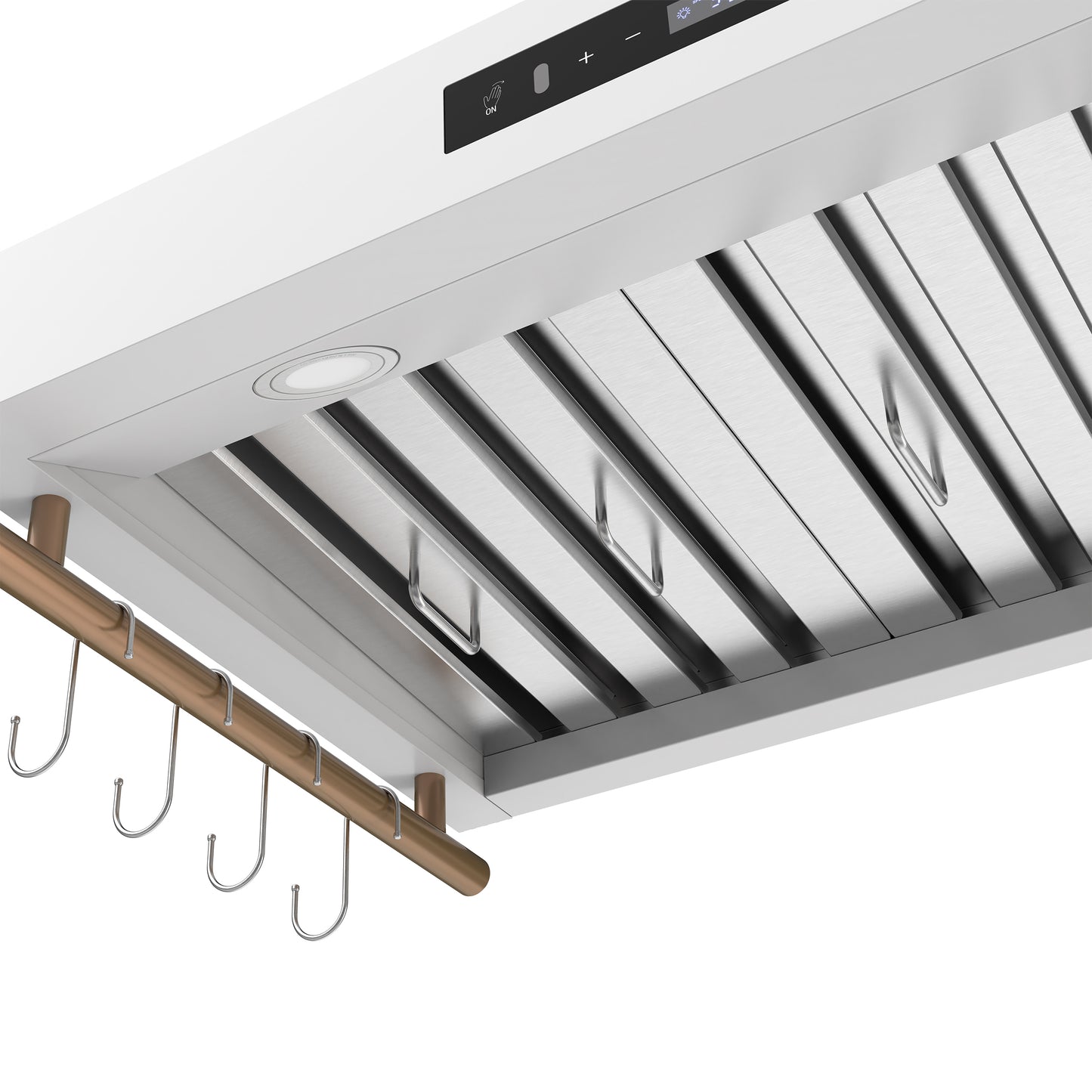 Forno Venezia 36 Inch Wall-Mounted Range Hood in White with Touch Controls and Baffle Filters - Forno Appliances