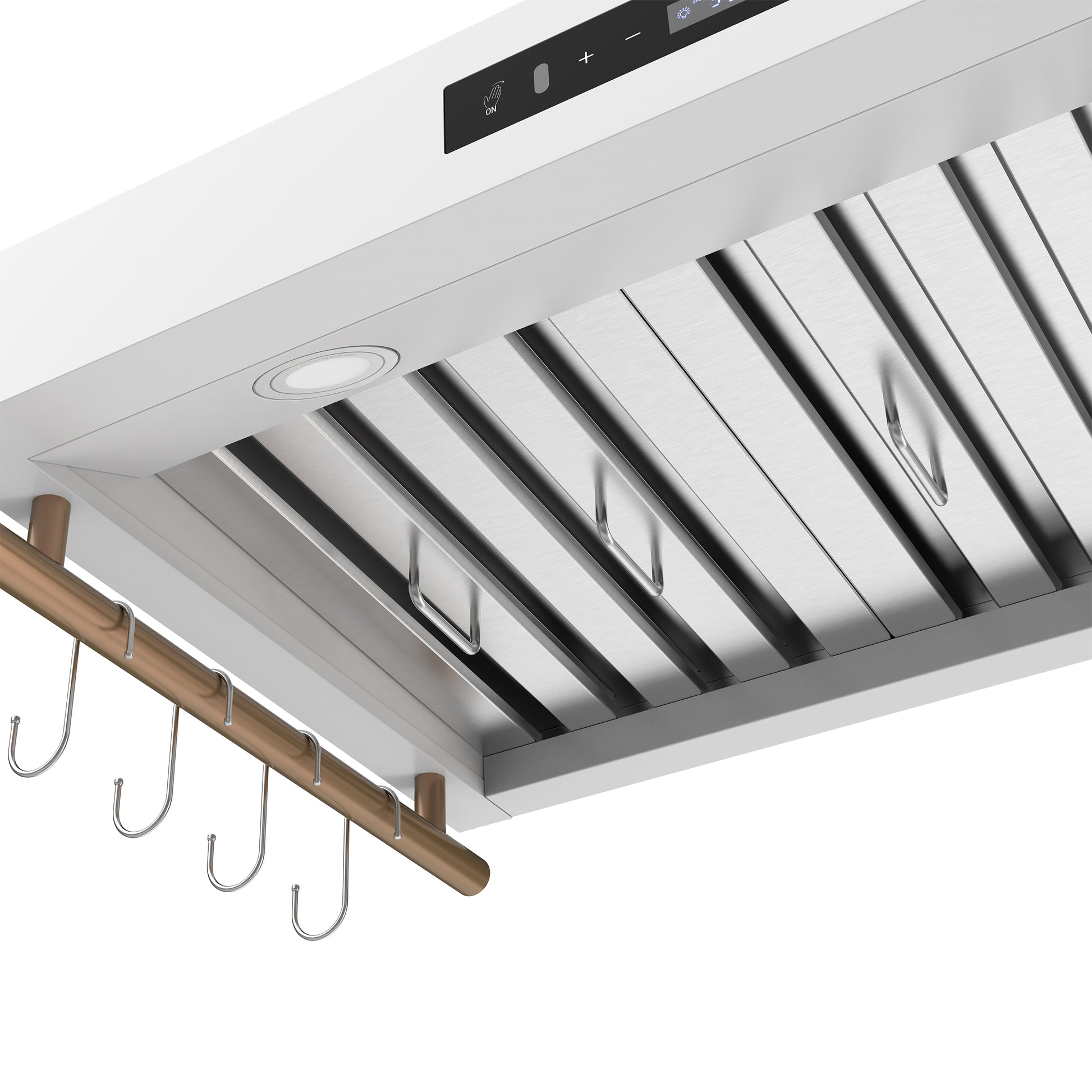 Forno Venezia 36 Inch Wall-Mounted Range Hood in White with Touch Controls and Baffle Filters - Forno Appliances