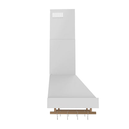 Forno Venezia 36 Inch Wall-Mounted Range Hood in White with Touch Controls and Baffle Filters - Forno Appliances