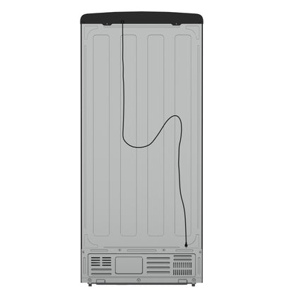 Forno Luigi 33-Inch French Door Refrigerator, 18 cu.ft, Black Finish, Antique Brass Handles, ENERGY STAR Certified - Forno Appliances