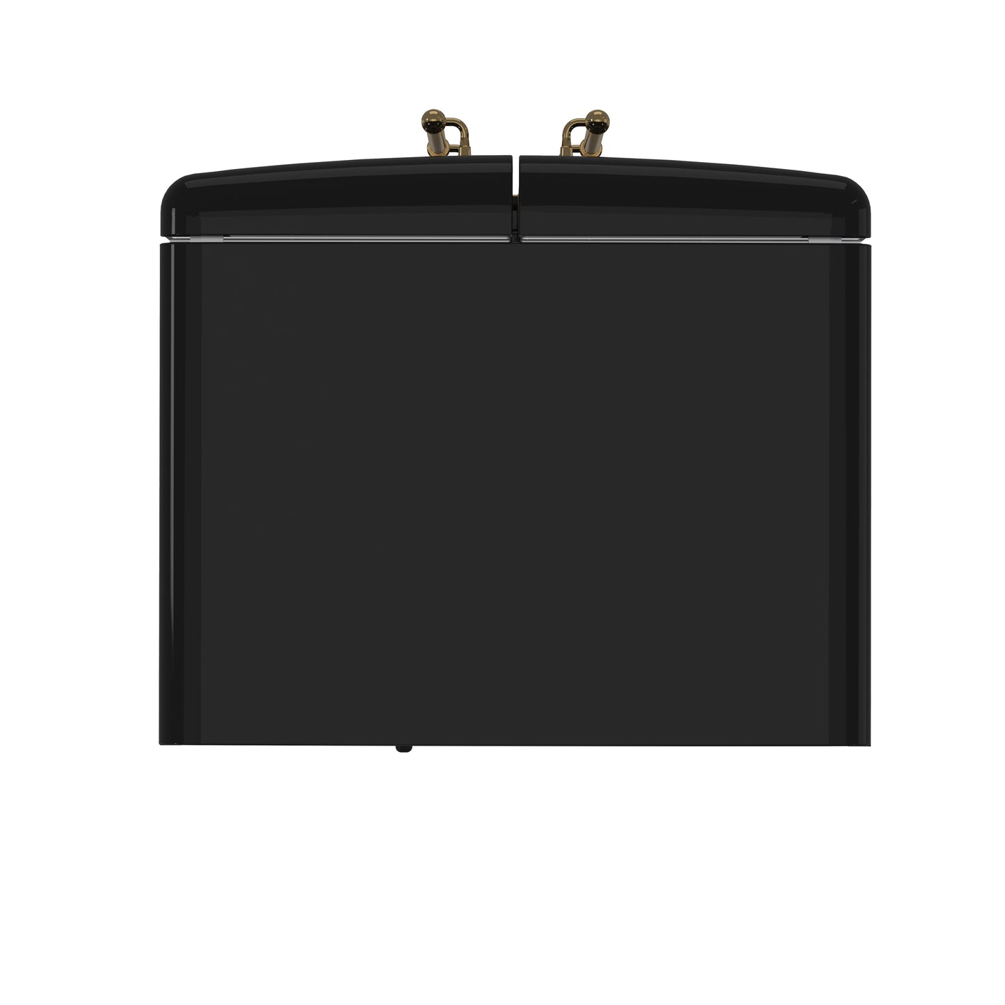 Forno Luigi 33-Inch French Door Refrigerator, 18 cu.ft, Black Finish, Antique Brass Handles, ENERGY STAR Certified - Forno Appliances