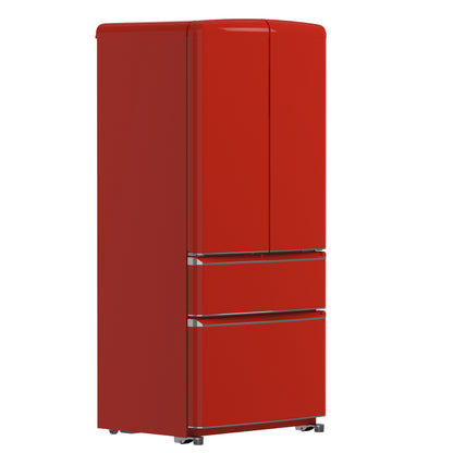 Forno Luigi 33-Inch French Door Refrigerator, 18 cu.ft, Red Finish, Handle-Free Design, ENERGY STAR Certified - Forno Appliances