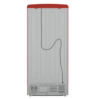 Forno Luigi 33-Inch French Door Refrigerator, 18 cu.ft, Red Finish, Handle-Free Design, ENERGY STAR Certified - Forno Appliances