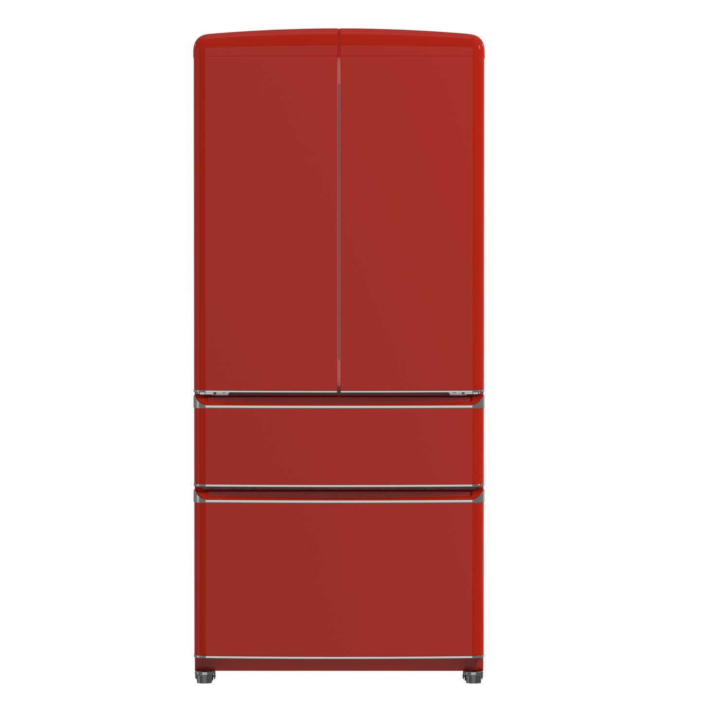 Forno Luigi 33-Inch French Door Refrigerator, 18 cu.ft, Red Finish, Handle-Free Design, ENERGY STAR Certified - Forno Appliances