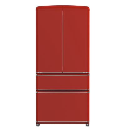 Forno Luigi 33-Inch French Door Refrigerator, 18 cu.ft, Red Finish, Handle-Free Design, ENERGY STAR Certified - Forno Appliances