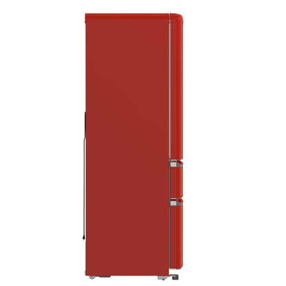 Forno Luigi 33-Inch French Door Refrigerator, 18 cu.ft, Red Finish, Handle-Free Design, ENERGY STAR Certified - Forno Appliances
