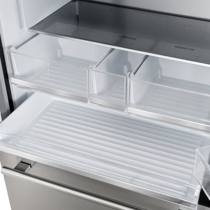 Forno Aosta 36-Inch French Door Refrigerator, Stainless Steel, 22.4 cu.ft, External Water Dispenser, Automatic Ice Maker, ENERGY STAR Certified - Forno Appliances