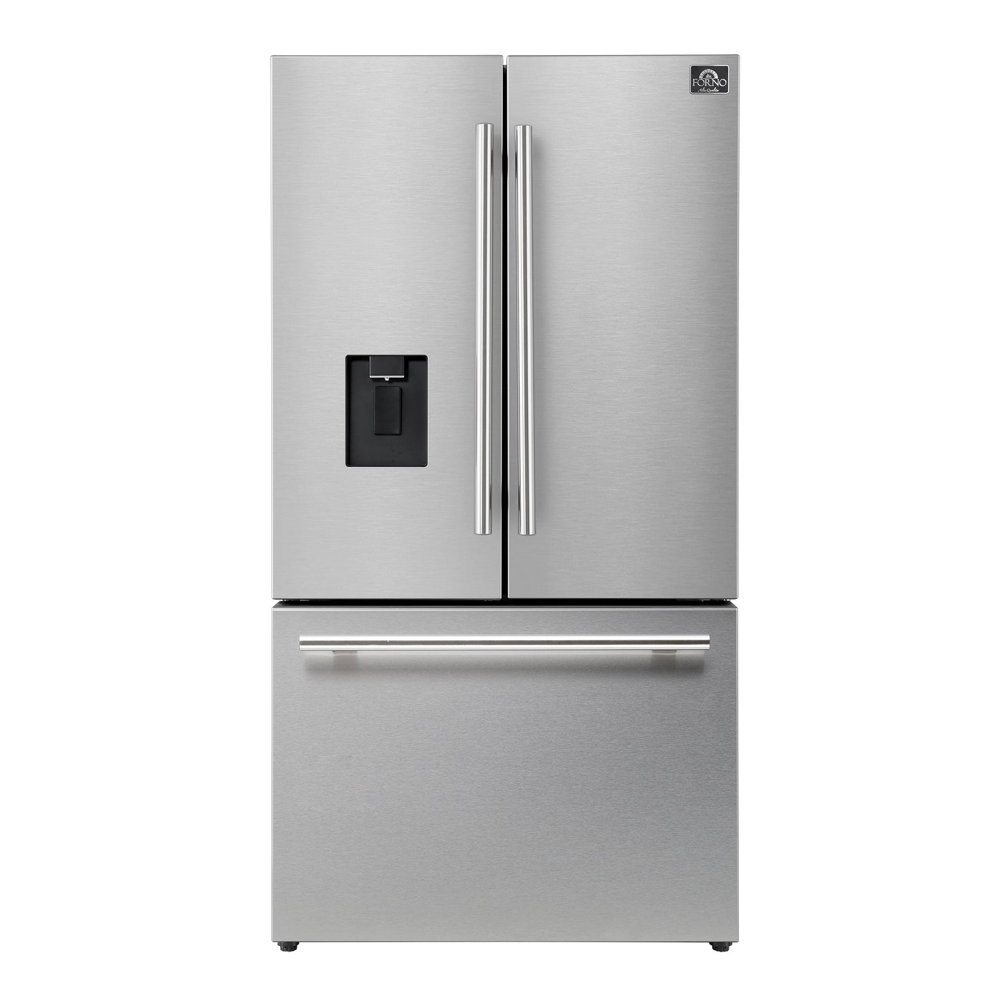 Forno Aosta 36-Inch French Door Refrigerator, Stainless Steel, 22.4 cu.ft, External Water Dispenser, Automatic Ice Maker, ENERGY STAR Certified - Forno Appliances