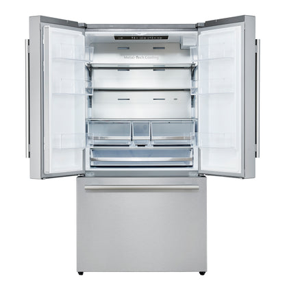 Forno Aosta 36-Inch French Door Refrigerator, Stainless Steel, 22.4 cu.ft, External Water Dispenser, Automatic Ice Maker, ENERGY STAR Certified - Forno Appliances