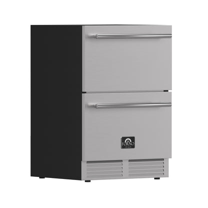 Forno Cosenza 24" Built-In Indoor/Outdoor Drawer Freezer with Ice Maker, 4.69 cu.ft. - Forno Appliances