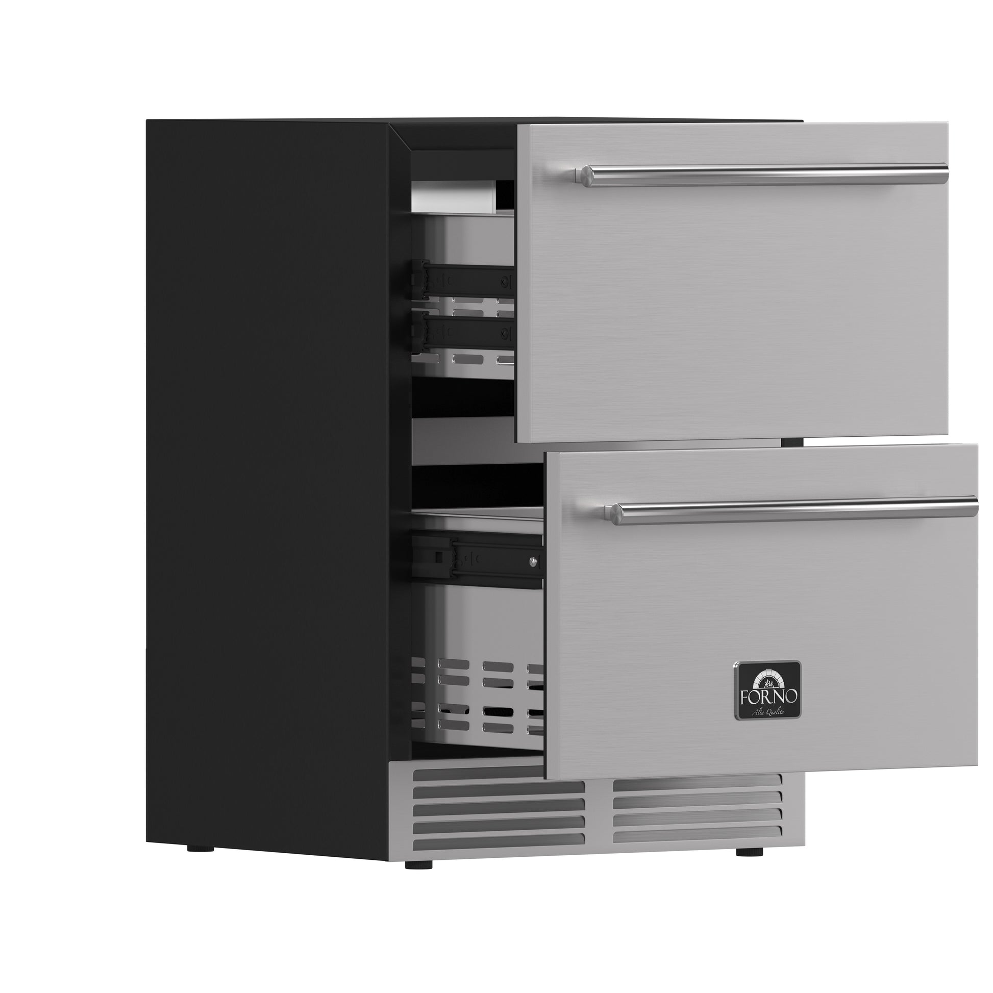 Forno Cosenza 24" Built-In Indoor/Outdoor Drawer Freezer with Ice Maker, 4.69 cu.ft. - Forno Appliances
