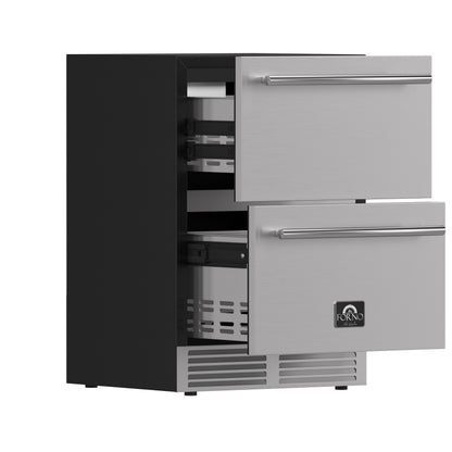 Forno Cosenza 24" Built-In Indoor/Outdoor Drawer Freezer with Ice Maker, 4.69 cu.ft. - Forno Appliances
