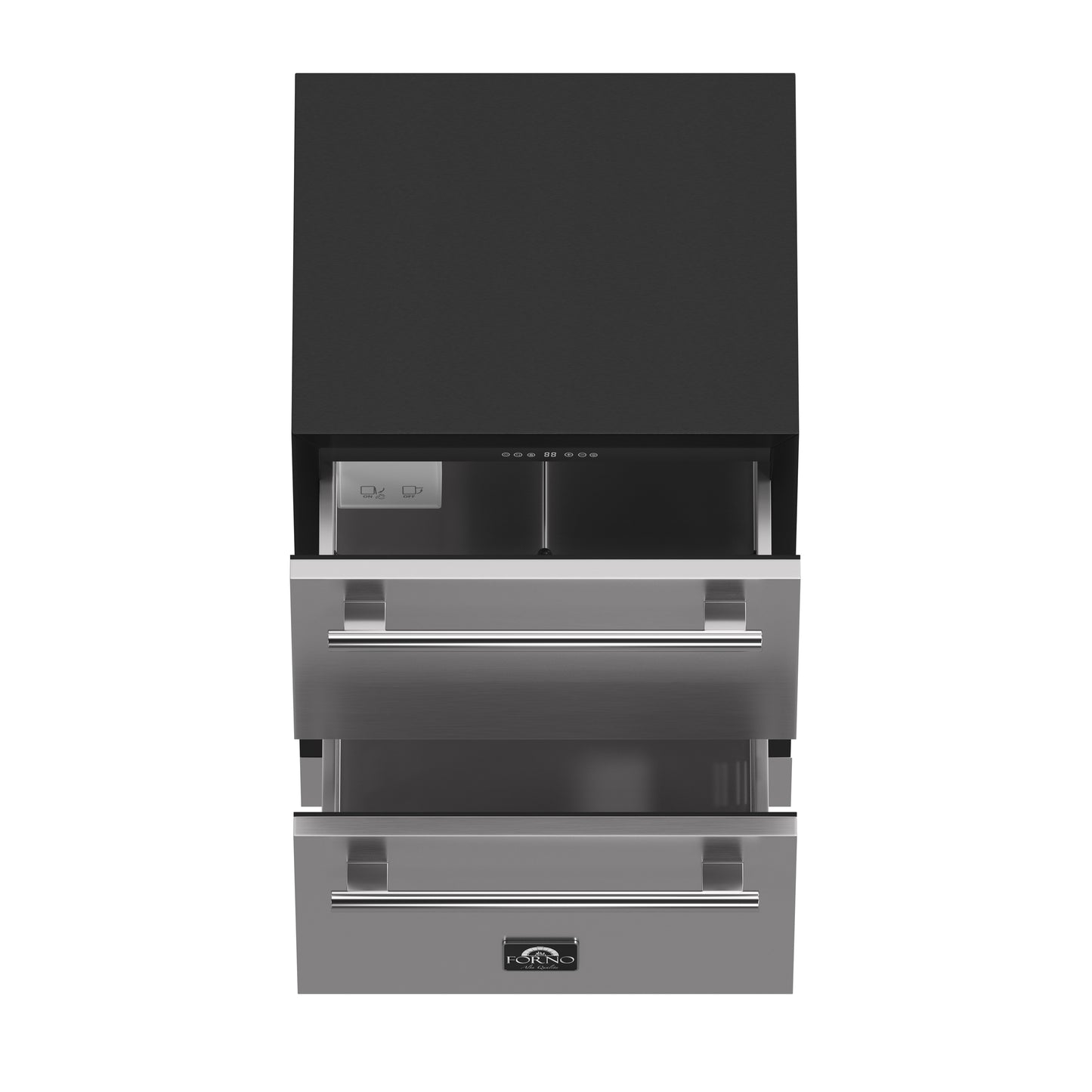 Forno Cosenza 24" Built-In Indoor/Outdoor Drawer Freezer with Ice Maker, 4.69 cu.ft. - Forno Appliances