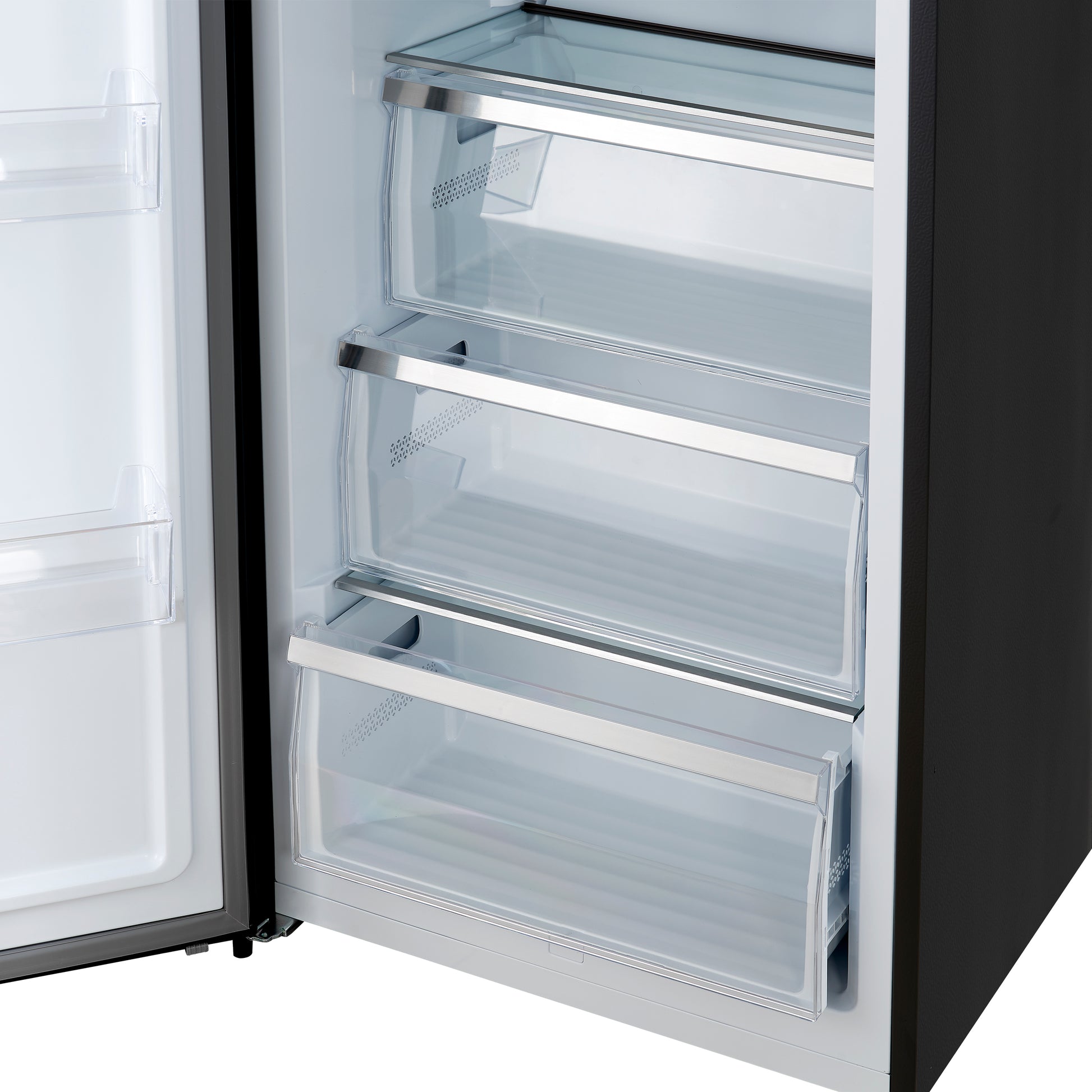 Forno Maderno 2-28-Inch Wide Convertible Refrigerator/Freezer in Black, Decorative Trim Grill, 27.2 cu.ft, 84-Inch High, ENERGY STAR Certified - Forno Appliances