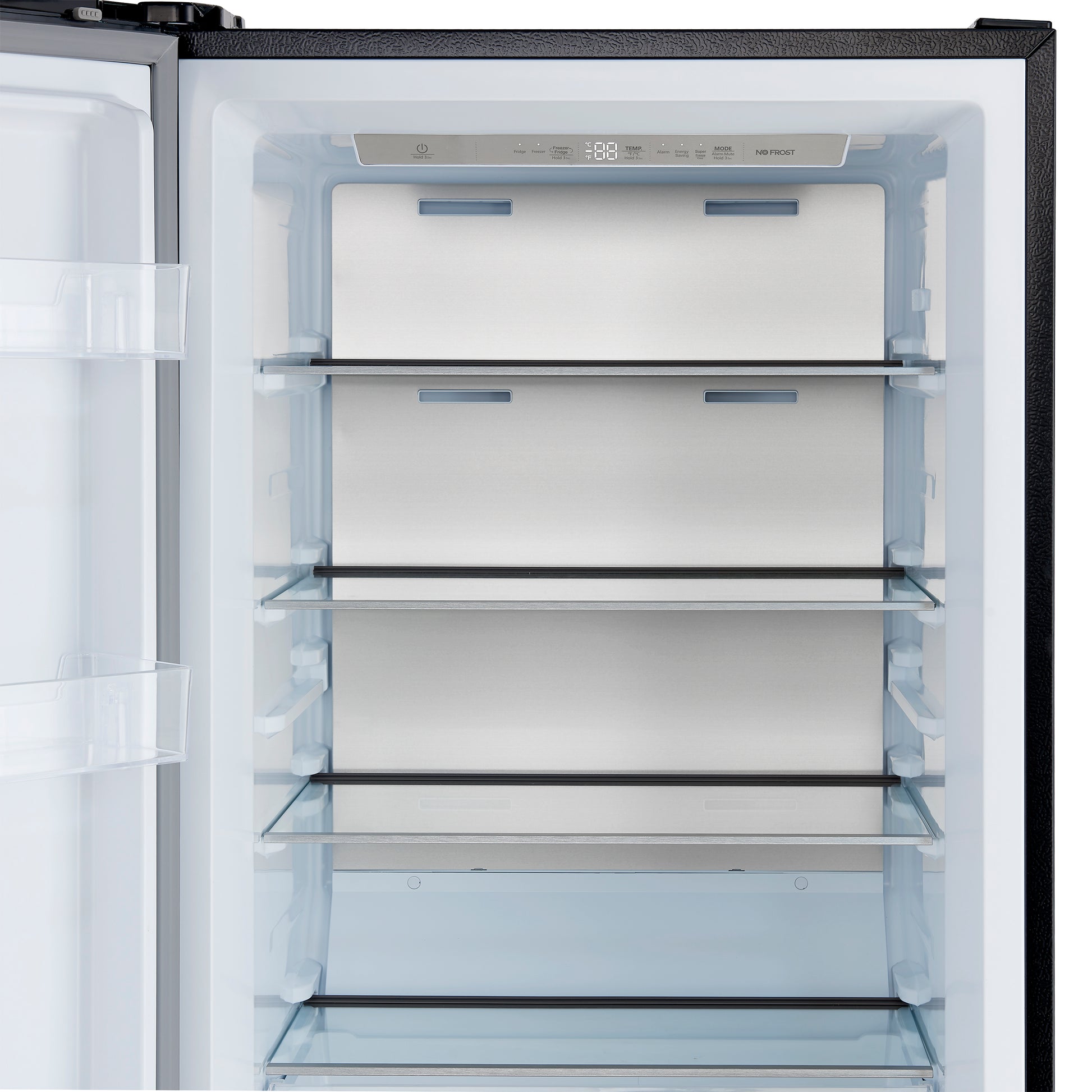 Forno Maderno 2-28-Inch Wide Convertible Refrigerator/Freezer in Black, Decorative Trim Grill, 27.2 cu.ft, 84-Inch High, ENERGY STAR Certified - Forno Appliances